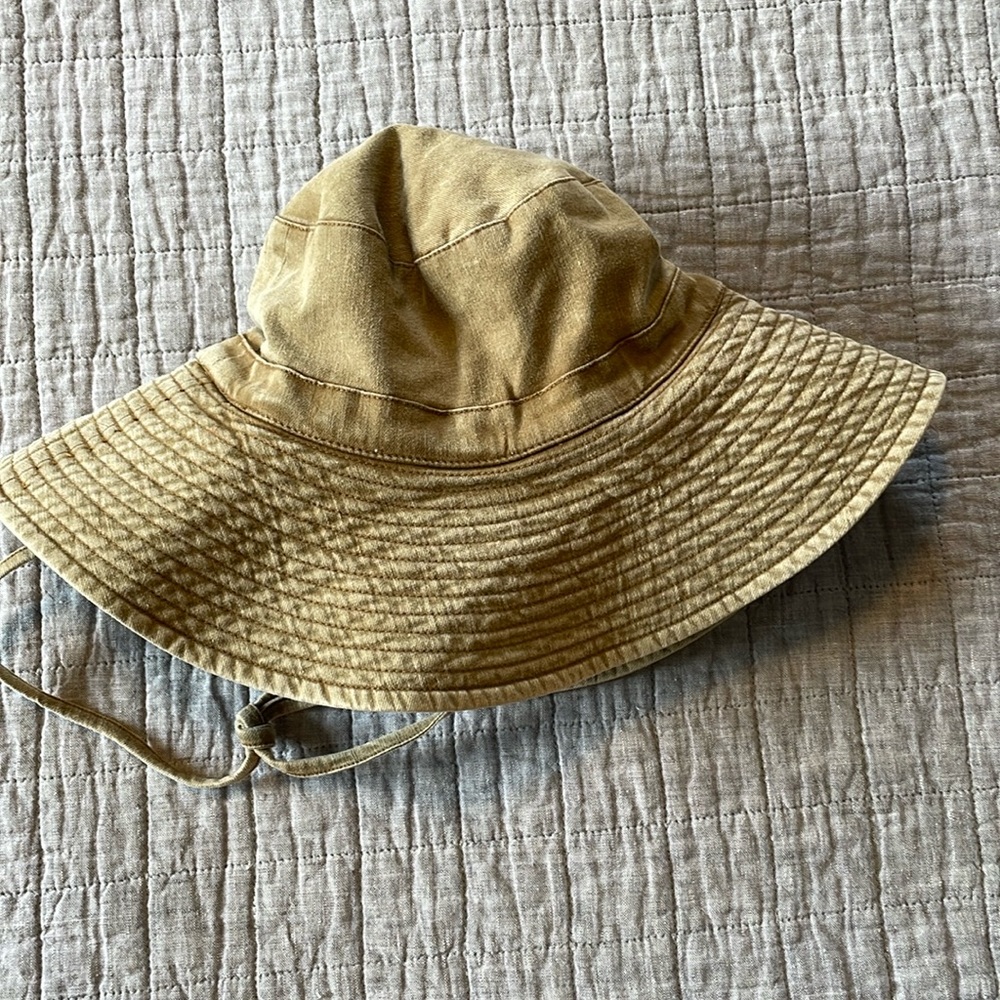 Free People Tan Wide-Brim Hat
